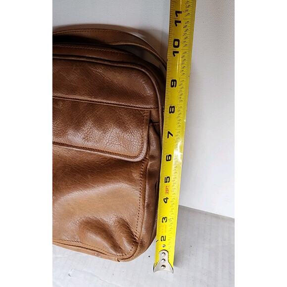 Vintage Y2K Wilson's Leather Cross Body Messenger Bag Brown Satchel Purse - Picture 6 of 15